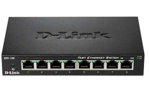 Комутатор D-Link 8-Port 10/100 Fast Ethernet Metal Housing Unmanaged