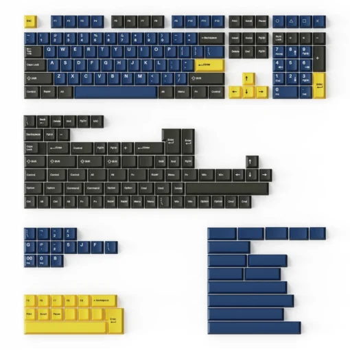 Капачки за механична клавиатура Keychron Cherry Profile Double – Shot PBT Full Set 219 Keycaps – Dark Blue and