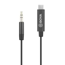 Адаптер BOYA 3.5mm TRS мъжки към USB-C мъжки 20cm