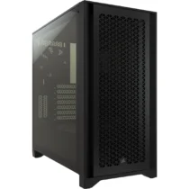 Кутия за компютър Corsair 4000D Airflow Mid Tower Tempered Glass Черна