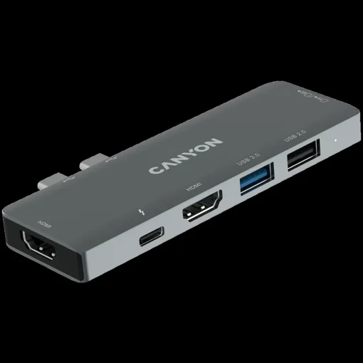 USB хъб CANYON hub DS-5 7in1 Thunderbolt 3 Space Grey