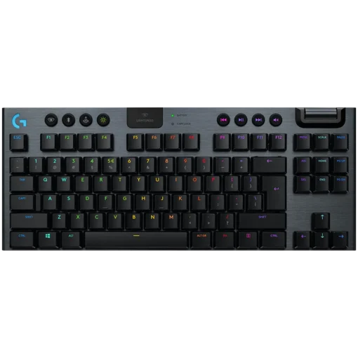 Геймърска клавиатура LOGITECH G915 TKL LIGHTSPEED Wireless Mechanical Gaming Keyboard - CARBON - US INTL -