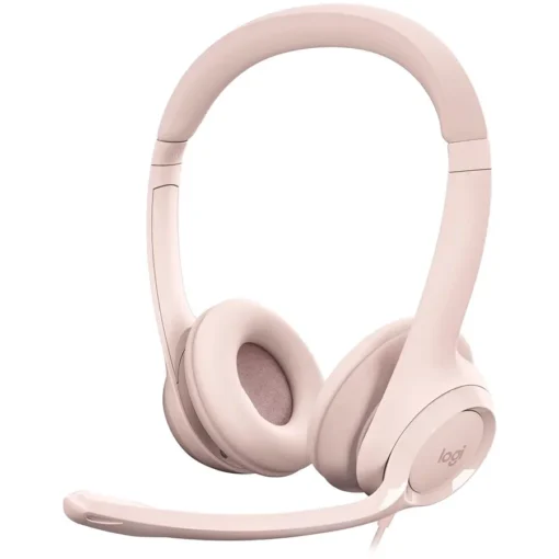 Слушалки LOGITECH H390 Corded Headset - ROSE - USB