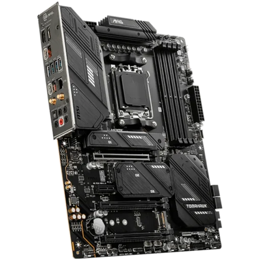 Дънна платка MSI MEG X670E TOMAHAWK WIFI, ATX, Socket AM5, 4xDDR5 Dual Channel DDR5 up to 6000(OC)MHz, 3x PCIe 3.0 16 slots, 4x M.2 slots, 4x USB 2.0, 1x USB 3.2 Gen 2, 4x USB 3.2 Gen 1, Type-C, 4x EX Debug LED, 7.1 HD Audio, 2.5G LAN, WiFI 6E, BT, 3 - Image 3