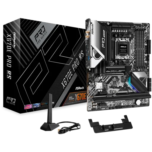 Дънна платка ASROCK MB Desktop X670E Pro RS AM5 4x DDR5 1x PCIe 5.0 x16 2x PCIe 4.0 x1 6x SATA3 3x Hyper M.2 (PCIe Gen4x