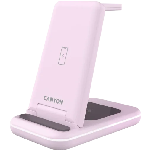 Зарядно за мобилен телефон CANYON wireless charger WS-304 15W 3in1 Iced