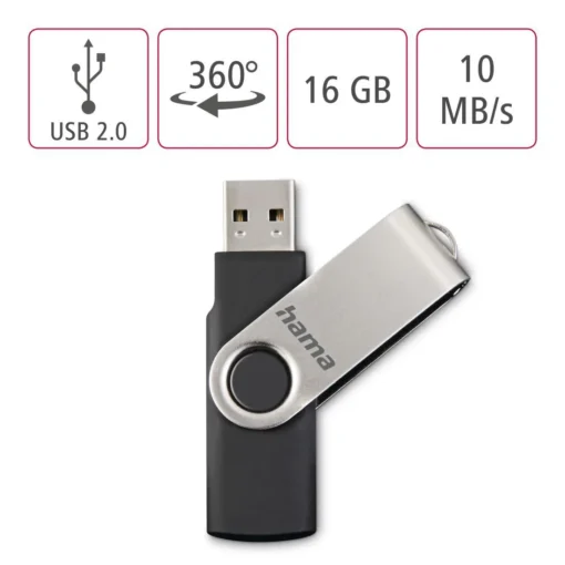 USB памет Rotate, 16GB, HAMA-94175 - Image 3