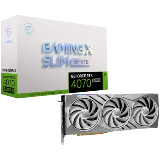 Видео карта MSI Video Card Nvidia RTX 4070 SUPER 12G GAMING X SLIM	WHITE 12GB GDDR6X 192bit 21Gbps Memory speed Boost: 2