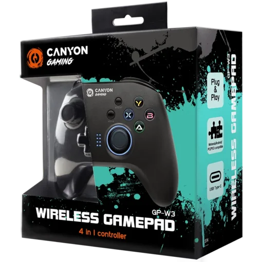 Геймпад CANYON gamepad GP-W3 Android/Nintendo/PC/PS3 Wireless Black