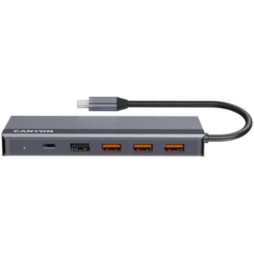 USB хъб CANYON hub DS-16 13in1 4k USB-C Grey