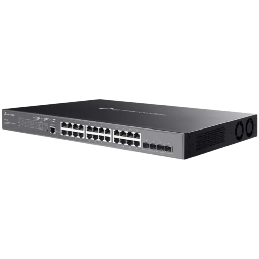 Kомутатор TP-Link SG3428MP Omada 28-Port Gigabit L2+ Managed Switch with 24× Gigabit 802.3af/at PoE+ ports and 4× Gigabit SFP slots