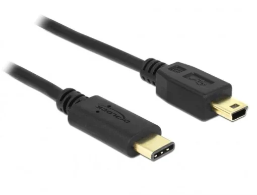 Кабел DeLock USB-C мъжко - USB-B мъжко USB 2.0 0.5 м Черен