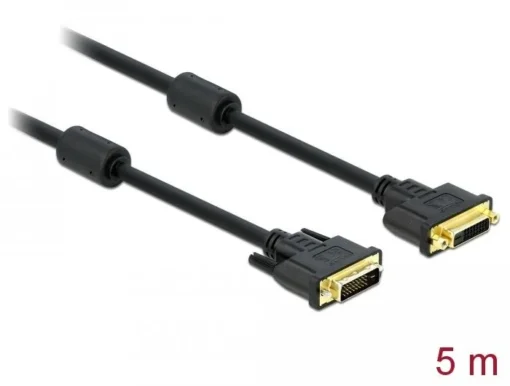 Удължителен кабел Delock DVI 24+1 мъжко > DVI 24+1 женско 5 m