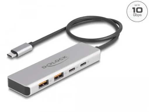 USB хъб Delock 64230 USB-C - 2 x USB-C 2 x USB-A 10 Gbps