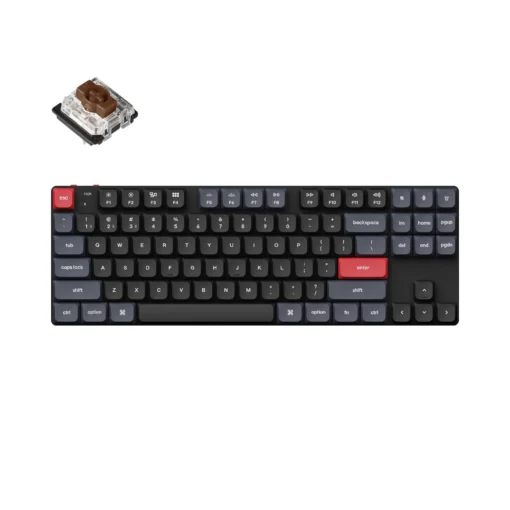 Геймърска Механична клавиатура Keychron K1 Pro QMK/VIA TKL Gateron Low Profile Brown Switch RGB Backlight