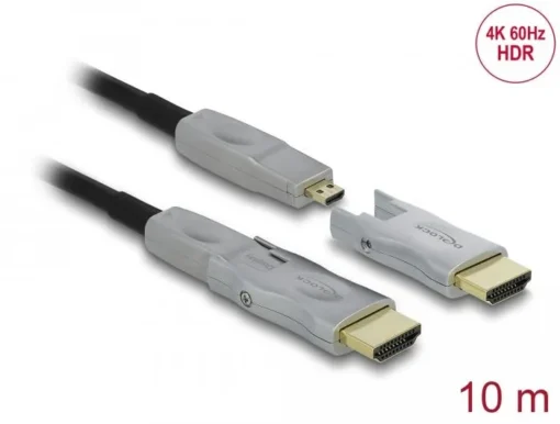 Кабел Delock Active Optical Cable HDMI мъжко - HDMI мъжко 4K 60 Hz 10 m