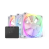 Комплект вентилатори NZXT F120 RGB White 3 броя и NZXT RGB