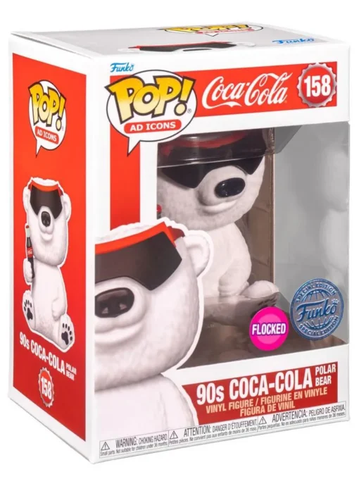 Фигура Funko Pop! Ad Icons: 90’s Coca-Cola Polar Bear Flocked #158