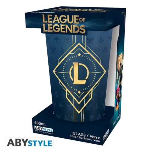 Чаша ABYSTYLE LEAGUE OF LEGENDS Large Glass Hextech logo