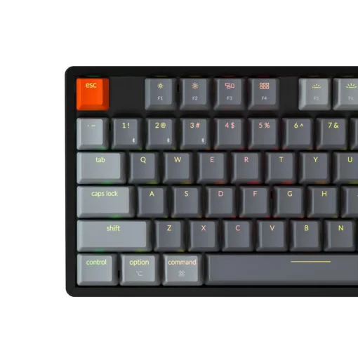 Геймърска Механична клавиатура Keychron K8 Aluminum Hot-Swappable TKL Gateron Optical Brown Switch RGB LED