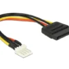 Кабел Delock Power Cable SATA 15 pin receptacle - 4 pin floppy male 15 см