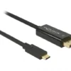 Конвертор Delock USB-C мъжко - DisplayPort мъжко 4K 60 Hz 2 m Черен