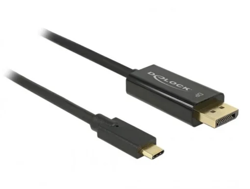 Конвертор Delock USB-C мъжко - DisplayPort мъжко 4K 60 Hz 2 m Черен