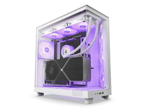 Кутия за компютър NZXT H6 Flow RGB Matte White - Middle Tower