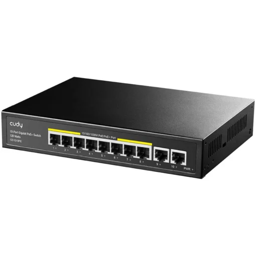 Суич Cudy GS1010PE 8 портов 10/100/1000 PoE 120W 2 x Uplink порта