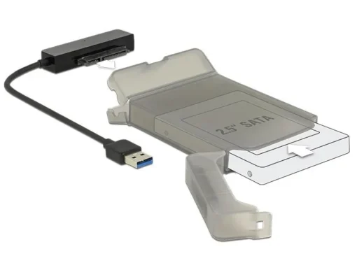 Конвертор Delock USB 3.0 Type-A мъжко - SATA 6 Gb/s 22 pin 2.5Prime; защитен