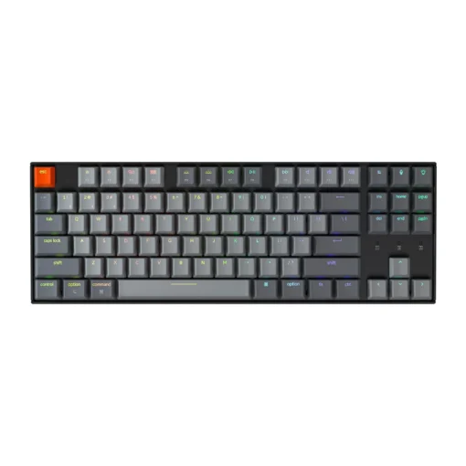 Геймърска Механична клавиатура Keychron K8 TKL Hot-Swappable Gateron Brown Switch RGB LED Plastic