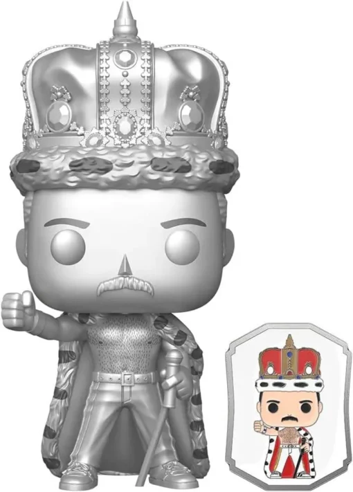 Фигурка Funko Pop! Rocks: Queen - Freddie Mercury King (Platinum) with Pin (Special Edition) #184