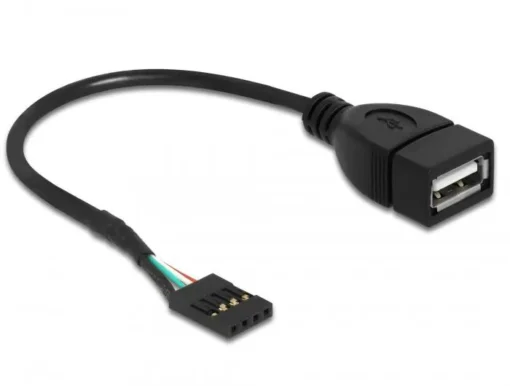 Кабел DeLock USB Pin header женско > USB 2.0 type-A женски 20 cm