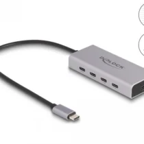 Докинг станция Delock USB-C - 4 x USB-C USB-C PD 85 W 10 Gbps