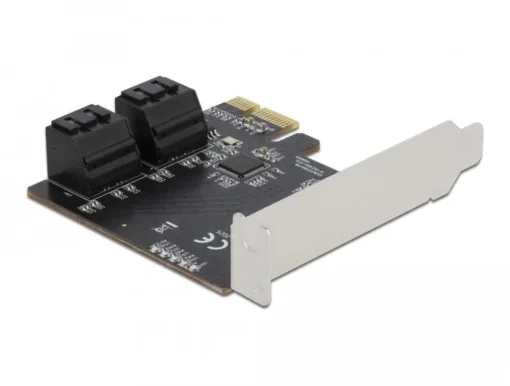 Карта Delock PCI Express x1 към  4 port SATA Low Profile