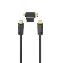 Кабел HAMA 205162 HDMI мъжко - HDMI мъжко + HDMI адаптер(mini / micro) 1.5 м