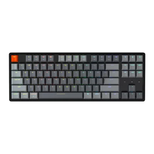 Геймърска Механична клавиатура Keychron K8 Aluminum Hot-Swappable TKL Gateron Optical Red Switch RGB LED