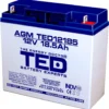 Оловна батерия TED ELECTRIC 12V 18.5Ah 181/ 76/ 167 mm AGM