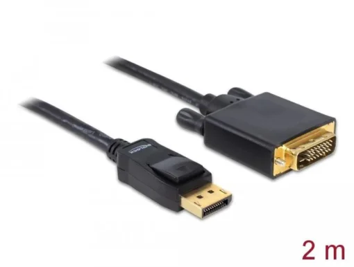 Кабел Delock DisplayPort мъжко – DVI мъжко