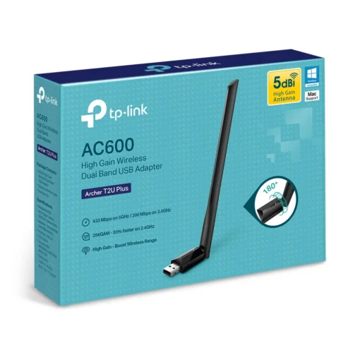 Безжичен USB адаптер TP-Link Archer T2U Plus AC600