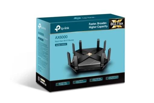 Двулентов безжичен рутер TP-Link Archer AX6000 802.11AX