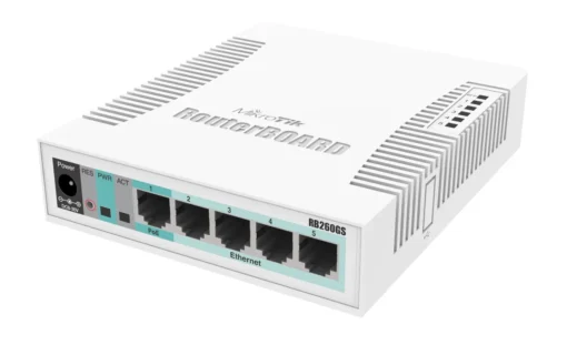 Суич MikroTik RB260GS CSS106-5G-1SR2 10/100/1000Mbit 128 KB PoE SwOS