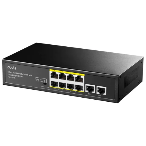 Суич Cudy FS1010PG 8 портов 10/100 PoE+ Switch 120W 2 x Uplink порта 10/100/1000