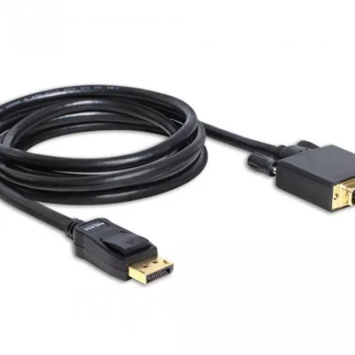 Кабел Delock DisplayPort мъжко - DVI мъжко 2 м. Черен