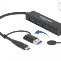 USB хъб 3 порта 3.2 Gen 1 DELOCK-64149