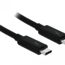 Кабел Delock Thunderbolt 3 (20 Gb/s) USB-C  мъжко - мъжко 2.0 м 3 A Черен