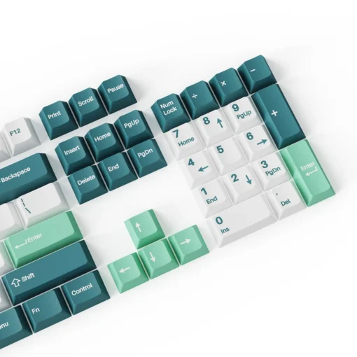 Капачки за механична клавиатура Keychron Cherry Profile Double – Shot PBT Full Set 219 Keycaps – White