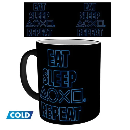 Чаша ABYSTYLE PLAYSTATION Mug Heat Change Eat Sleep Repeat - Image 4