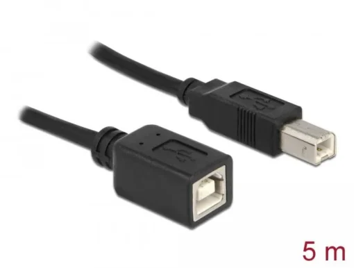 Кабел Delock USB-B мъжко - USB-B женско, 5 м, USB2.0 - Image 2