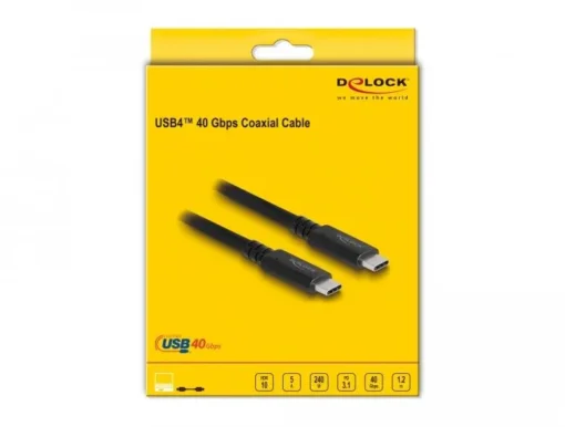 Коаксиален кабел Delock USB4 40 Gbps